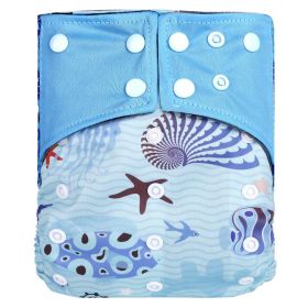 Baby Washable Bamboo Charcoal Cloth Diaper Pants Digital Printing (Option: NO7)