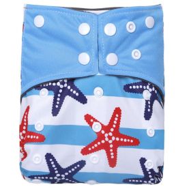 Baby Washable Bamboo Charcoal Cloth Diaper Pants Digital Printing (Option: NO6)