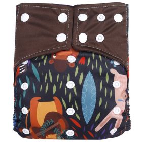 Baby Washable Bamboo Charcoal Cloth Diaper Pants Digital Printing (Option: NO14)