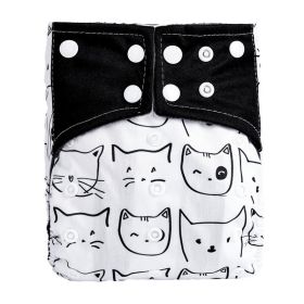 Baby Washable Bamboo Charcoal Cloth Diaper Pants Digital Printing (Option: NO23)