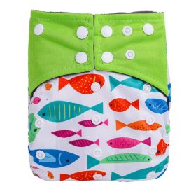 Baby Washable Bamboo Charcoal Cloth Diaper Pants Digital Printing (Option: NO22)