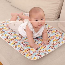 Cotton Baby Changing Mat, Waterproof Baby Bed Changing Mat (Color: Red)