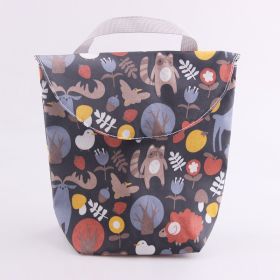 Mummy Bag Multifunctional Diaper Storage Bag (Color: Black)
