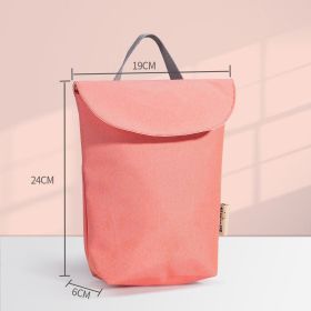Baby Diaper Storage Bag Baby Diapers Waterproof Bedside Hanging Bag (Color: pink)