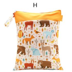 Baby Waterproof And Reusable Diaper Storage Bag (Option: H)