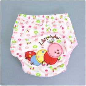 Summer Embroidered Baby Cotton Learning Pants  Diaper Pocket  Waterproof Training Pants  Leak-Proof Breathable Bread Pants (Option: Caterpillar-80 yards)
