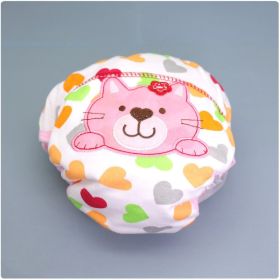 Summer Embroidered Baby Cotton Learning Pants  Diaper Pocket  Waterproof Training Pants  Leak-Proof Breathable Bread Pants (Option: Pink cat-90 yards)