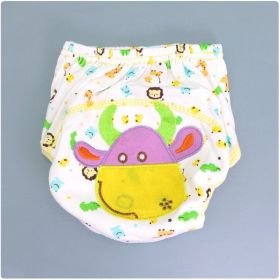 Summer Embroidered Baby Cotton Learning Pants  Diaper Pocket  Waterproof Training Pants  Leak-Proof Breathable Bread Pants (Option: Cows-80 yards)