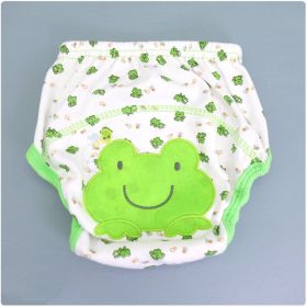 Summer Embroidered Baby Cotton Learning Pants  Diaper Pocket  Waterproof Training Pants  Leak-Proof Breathable Bread Pants (Option: Frog-80 yards)