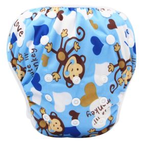 Baby Swimming Trunks Convenient And Hygienic Baby Leak-Proof Swimming Suit (Option: Monkey)