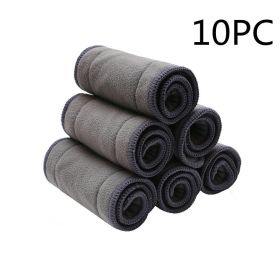 Folds To Prevent Side Leakage, Washable And Reusable Diapers (Option: 5layers of bamboo charcoal10PC)