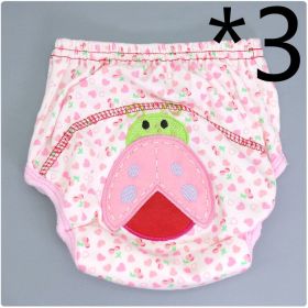 Summer Embroidered Baby Cotton Learning Pants  Diaper Pocket  Waterproof Training Pants  Leak-Proof Breathable Bread Pants (Option: 3pcs Ladybug-100 yards)