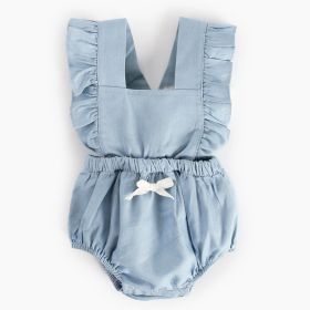 Baby Siamese Suspender Denim Romper (Option: Denim Romper-12to18m)