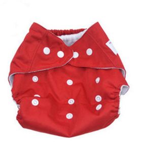 Leak-proof and waterproof diapers for newborn babies (Option: Red-One size)