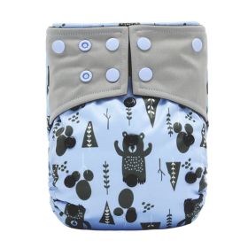 New square head bamboo charcoal fiber cloth diapers (Option: EF11)