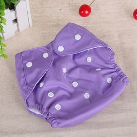 Leak-proof and waterproof diapers for newborn babies (Option: Purple-One size)