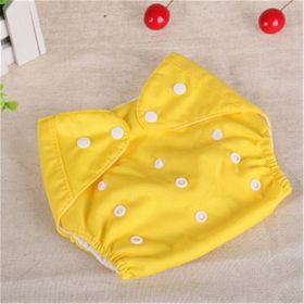 Leak-proof and waterproof diapers for newborn babies (Option: Yellow-One size)