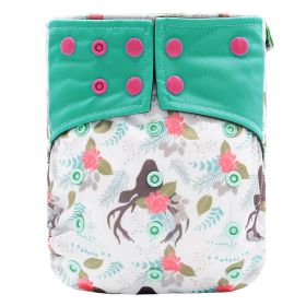 Baby washable leak-proof bamboo charcoal pocket cloth diapers (Option: D22)