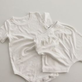 Baby Summer Modal One-piece Suit (Option: White-66cm)