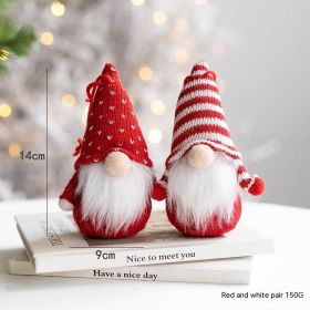 Christmas Plush Fabric Dwarf Rudolf Doll Ornaments (Option: Package A)