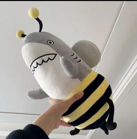 Home Fashion Simple Shark Bee Shape Plush Toy (Option: Shark Bee-35cm)