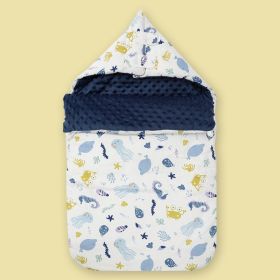 Baby Cotton Anti-surprise Jumping Child Sleeping Bag (Option: Underwater world-105x52cm)