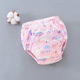 Baby Training Pants Washable 6-layer Gauze Diaper Cover (Option: Rainbow Horse-S Code-5PCS)