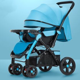 Baby Strollers Are Light And Easy To Fold (Option: Upgraded Sky Blue)