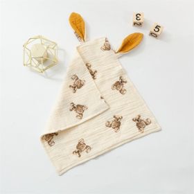 Baby Rabbit Ears Appeasing Towel Cotton Cloth To Sleep With Hug Blanket (Option: Bear-30 Ã— 30cm)