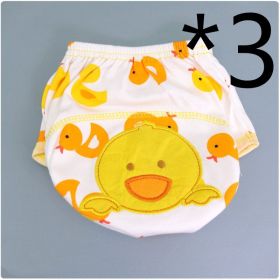 Summer Embroidered Baby Cotton Learning Pants  Diaper Pocket  Waterproof Training Pants  Leak-Proof Breathable Bread Pants (Option: 3pcs Duck-100 yards)