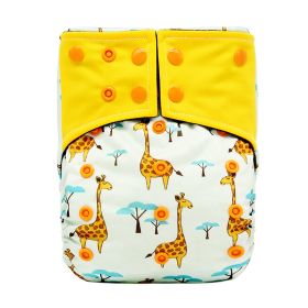 Baby washable leak-proof bamboo charcoal pocket cloth diapers (Option: H02)