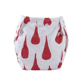 Washable Baby And Toddler Snap Pocket Diapers (Option: Red water drop)