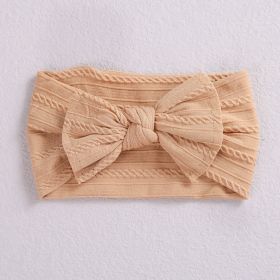 Baby Hair Accessories Elastic Head Bandwidth Edge Nylon Bow Headband For Children (Option: E)