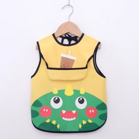 Summer Thin Baby Waterproof Eating Overalls (Option: Little yellow monster-2to4 years old)