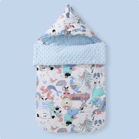 Baby Cotton Anti-surprise Jumping Child Sleeping Bag (Option: Animal world-105x52cm)