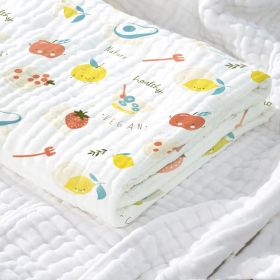 Baby Cotton Super Soft Absorbent Gauze Bath Towel (Option: Fruit dessert-95x75cm)