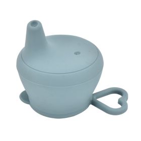Baby Silicone Cup Lid Splash-proof Cover Feeding Cup Lid Is Free Of BPA (Color: Blue)