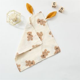 Baby Rabbit Ears Appeasing Towel Cotton Cloth To Sleep With Hug Blanket (Option: Double Bears-30 Ã— 30cm)