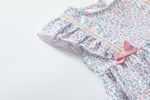 Baby Girls Floral Print Sleeveless Dress Combo Pink Solid Pants With Sun Hat In Sets