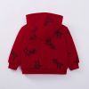 Baby Boy Dinosaur Print Pattern Fleece Thermal Zipper Coat