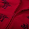Baby Boy Dinosaur Print Pattern Fleece Thermal Zipper Coat