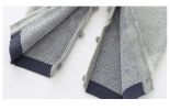 Baby Geometric Pattern Shoulder Button Design Knit Warm Romper