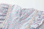 Baby Girls Floral Print Sleeveless Dress Combo Pink Solid Pants With Sun Hat In Sets