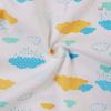 Baby All Over Cartoon Cloud Graphic Single Breasted Design Autumn Cotton Pajamas Jumpsuit