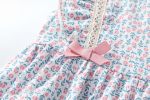 Baby Girls Floral Print Sleeveless Dress Combo Pink Solid Pants With Sun Hat In Sets
