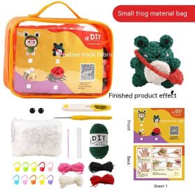 Crochet Material Package DIY Tool Set Toy (Option: Little Frog-English Version)