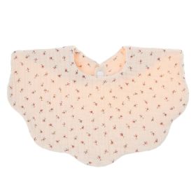 Baby Printed Saliva Towel Children's Cotton Gauze Wavy Bib (Color: Beige)