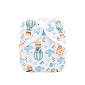 Rainbo&Iris Cute Fashion Cloth Diaper Cover With Rainbow Print Baby Gift Accessory (Option: Hot air balloon)