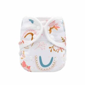 Rainbo&Iris Cute Fashion Cloth Diaper Cover With Rainbow Print Baby Gift Accessory (Option: Flower and rainbow)