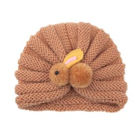 Children Wool Knitted Hat Autumn And Winter (Option: Apricot Rabbit)
